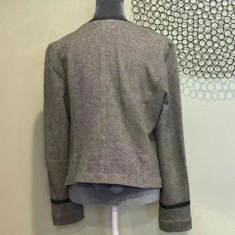 Loft - Double-breasted Pea Coat jacket top Gray - Size Large